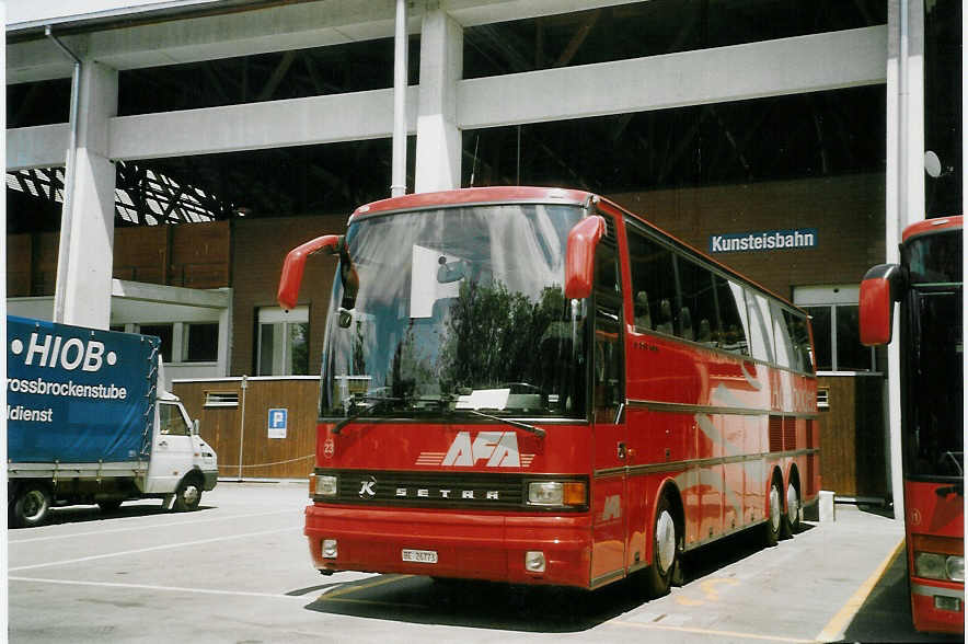 (068'806) - AFA Adelboden - Nr. 23/BE 26'773 - Setra (ex Flck, Brienz) am 3. Juli 2004 in Thun, Grabengut