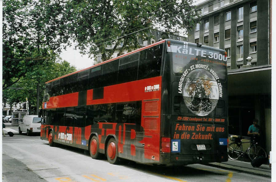 (069'036) - TL Lausanne - Nr. 101/VD 451'225 - Neoplan (SBC Chur Nr. 50) am 8. Juli 2004 in Lausanne, Tunnel