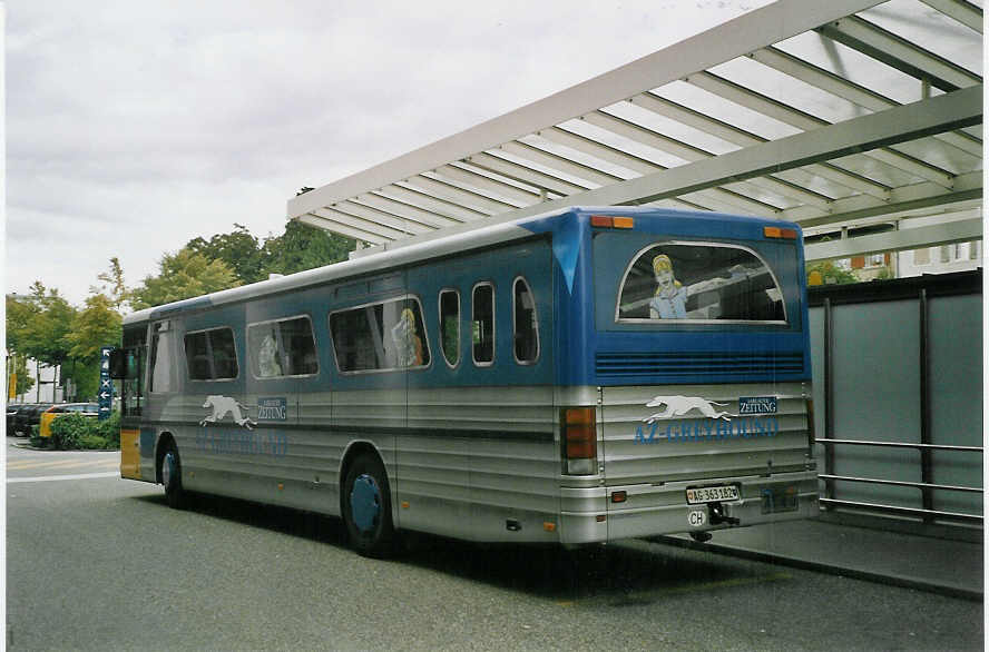 (069'327) - PostAuto Aargau - AG 363'182 - Setra (ex P 25'665) am 10. Juli 2004 beim Bahnhof Zofingen