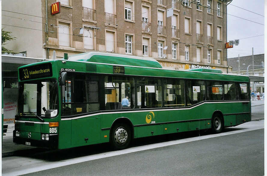 (069'713) - BVB Basel - Nr. 805/BS 2805 - Mercedes am 24. Juli 2004 in Basel, Badischer Bahnhof