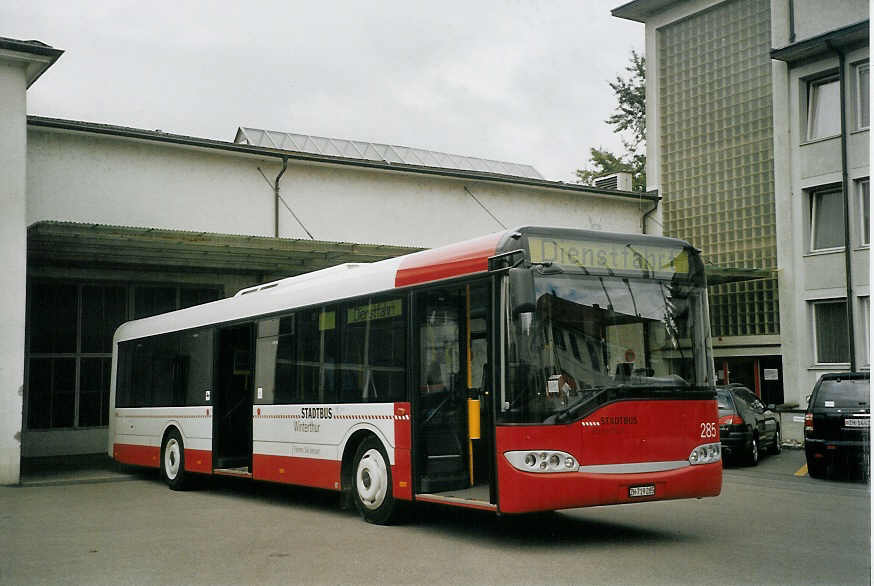 (070'111) - SW Winterthur - Nr. 285/ZH 719'285 - Solaris am 21. August 2004 in Winterthur, Depot Deutweg