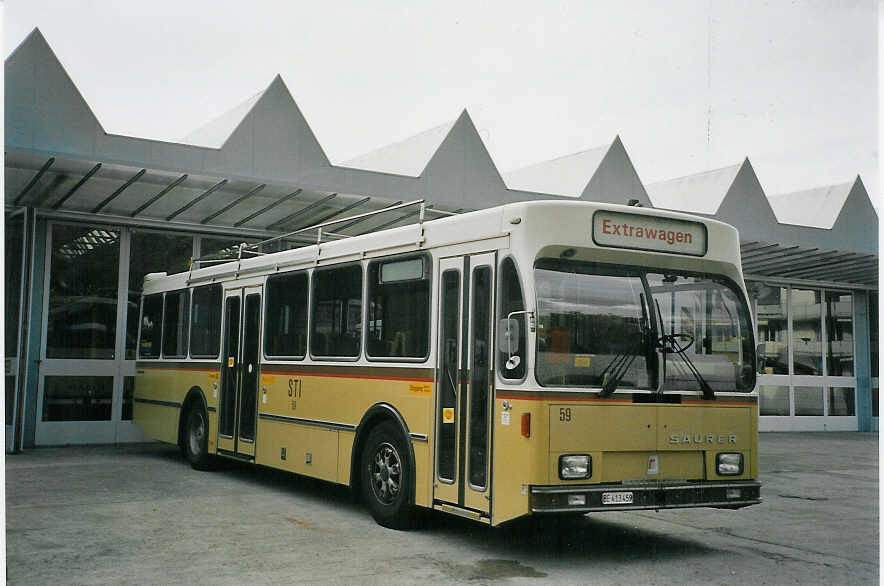 (070'408) - STI Thun - Nr. 59/BE 413'459 - Saurer/R&J am 25. August 2004 in Thun, Garage