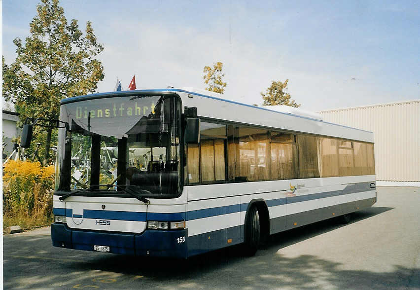 (070'906) - ZVB Zug - Nr. 155/ZG 3375 - Scania/Hess am 11. September 2004 in Zug, Garage