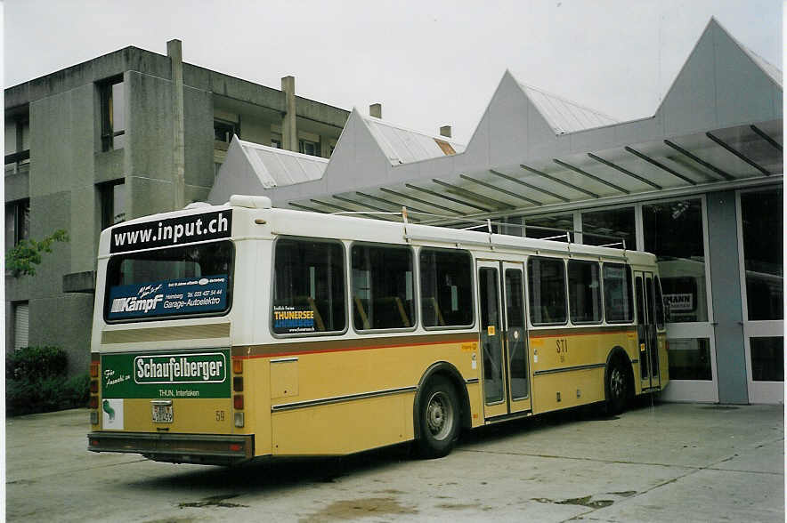 (071'229) - STI Thun - Nr. 59/BE 413'459 - Saurer/R&J am 26. September 2004 in Thun, Garage