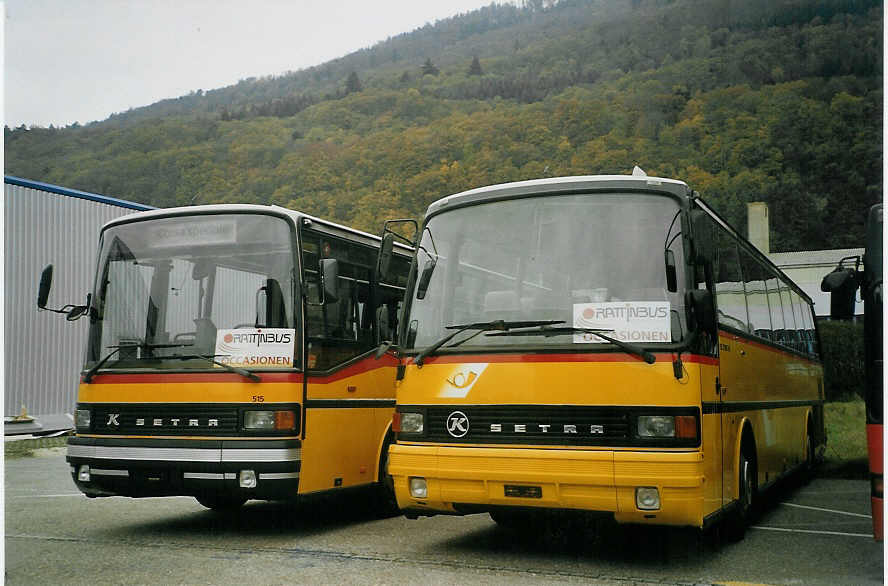 (072'521) - AutoPostale Ticino-Moesano - Setra (ex P 26'008) am 6. November 2004 in Biel, Rattinbus