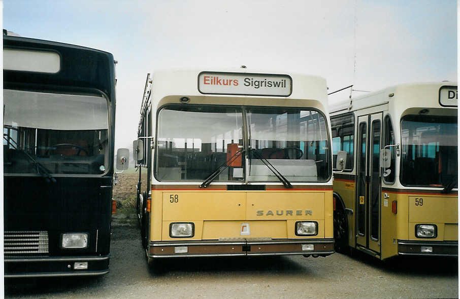 (073'211) - STI Thun - Nr. 58 - Saurer/R&J am 12. Dezember 2004 in Belp, ABAG