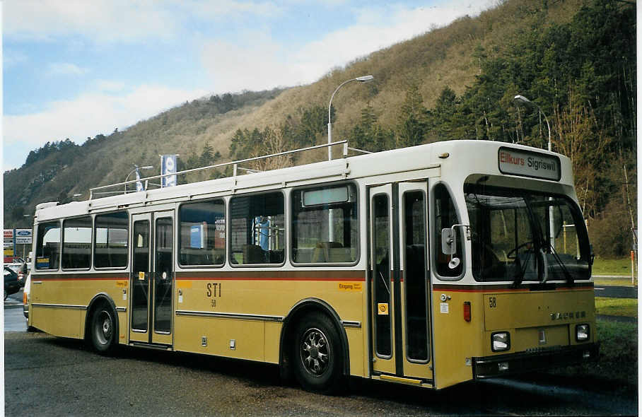 (073'634) - STI Thun - Nr. 58 - Saurer/R&J am 3. Januar 2005 in Biel, BTR