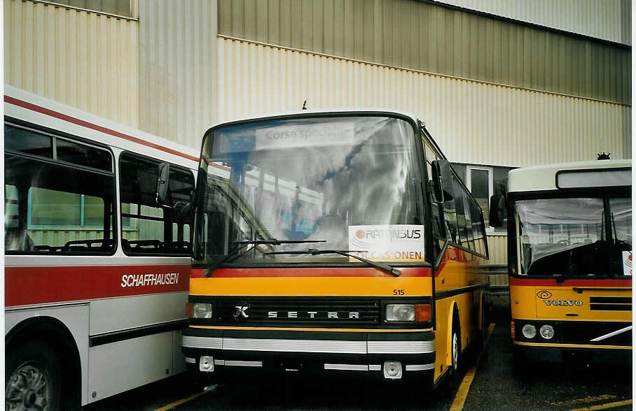 (073'710) - AutoPostale Ticino-Moesani - Nr. 515 - Setra (ex P 25'050) am 3. Januar 2005 in Biel, Rattinbus