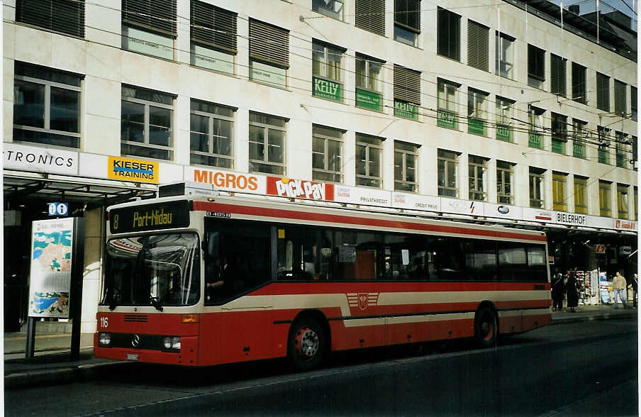 (073'716) - VB Biel - Nr. 116/BE 510'116 - Mercedes am 3. Januar 2005 in Biel, Guisanplatz