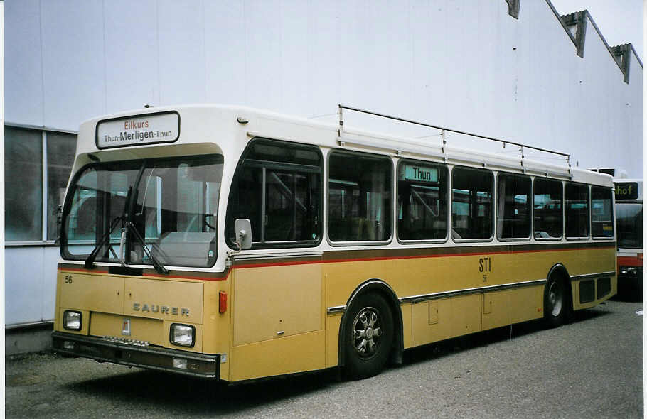 (074'014) - STI Thun - Nr. 56 - Saurer/R&J am 16. Januar 2005 in Biel, BTR