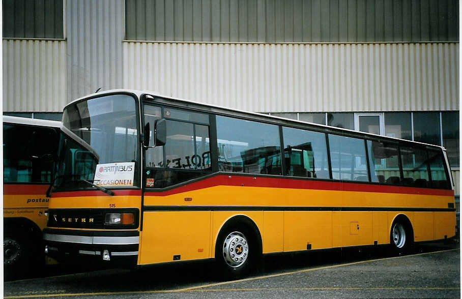 (074'101) - AutoPostale Ticino-Moesano - Nr. 515 - Setra (ex P 25'050) am 16. Januar 2005 in Biel, Rattinbus