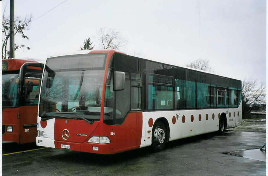 (074'706) - TPF Fribourg - Nr. 384/FR 300'387 - Mercedes am 12. Februar 2005 in Fribourg, Garage