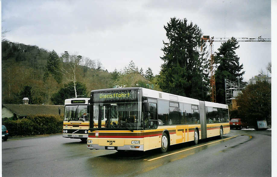 (074'730) - STI Thun - Nr. 90/BE 572'090 - MAN am 13. Februar 2005 bei der Schifflndte Thun