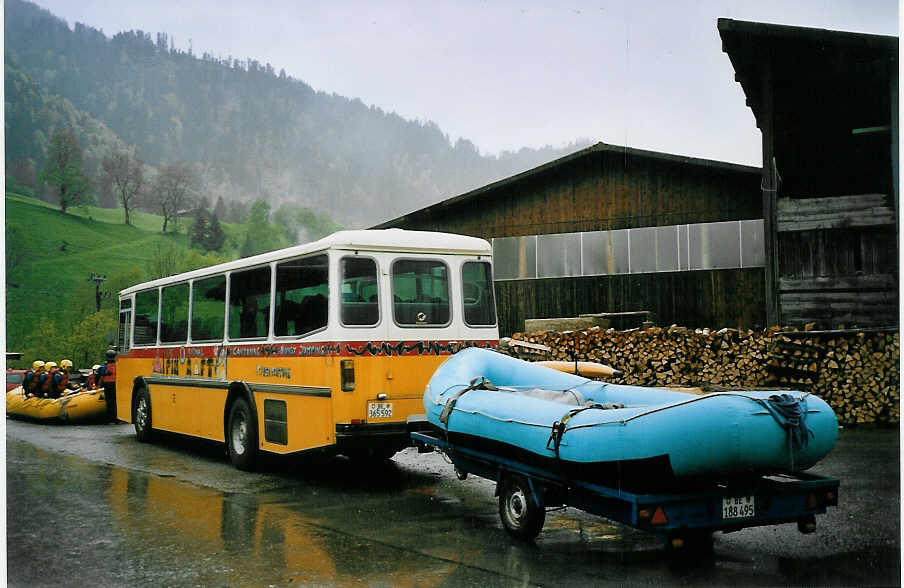 (076'607) - Alpin Raft, Interlaken - BE 365'592 - Saurer/R&J (ex P 24'277) am 16. Mai 2005 bei Boltigen