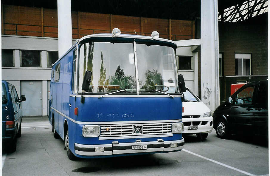 (076'622) - Steiner, Thun - BE 550'874 - Setra am 21. Mai 2005 in Thun, Grabengut