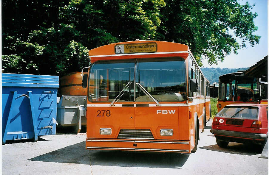 (076'818) - SVB Bern (RWB) - Nr. 278 - FBW/Hess-R&J am 29. Mai 2005 in Oberburg, Ziegelgut