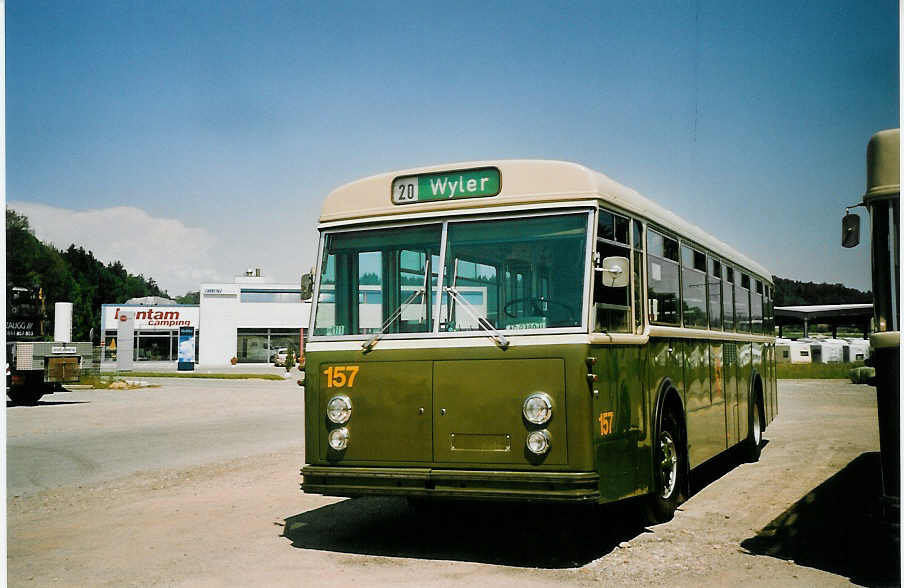 (076'833) - SVB Bern (TVB) - Nr. 157/AG 9380 U - FBW/Gangloff am 29. Mai 2005 in Hindelbank, Landi