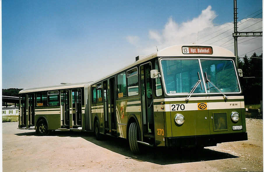 (076'904) - SVB Bern (TVB) - Nr. 270/BE 113'270 - FBW/SWS-Gangloff am 29. Mai 2005 in Hindelbank, Landi