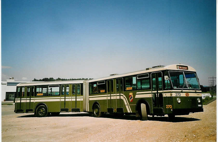 (076'905) - SVB Bern (TVB) - Nr. 270/BE 113'270 - FBW/SWS-Gangloff am 29. Mai 2005 in Hindelbank, Landi