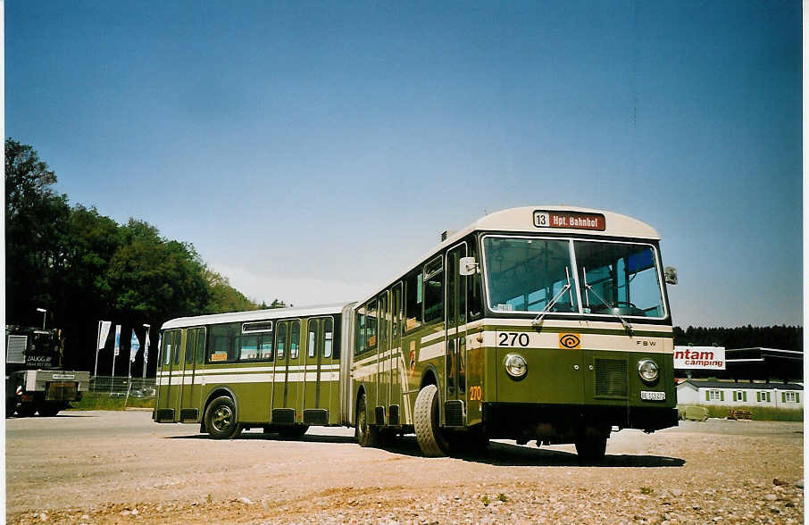 (076'906) - SVB Bern (TVB) - Nr. 270/BE 113'270 - FBW/SWS-Gangloff am 29. Mai 2005 in Hindelbank, Landi