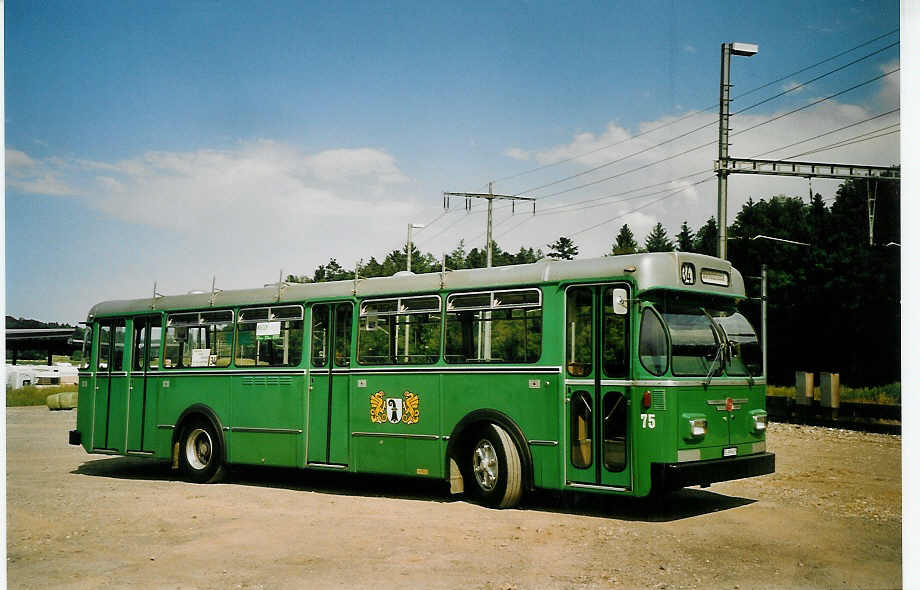 (076'921) - BVB Basel (RWB) - Nr. 75/BE 399'675 - FBW/FHS am 29. Mai 2005 in Hindelbank, Landi