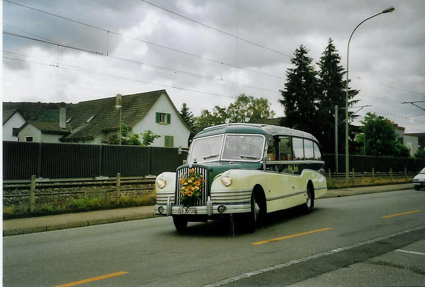 (077'115) - Studer, Nunningen - SO 20'720 - Saurer/FHS (ex Weber-Manser, Neuhausen; ex Weibel, Gerolfingen; ex Amstein, Willisau) am 5. Juni 2005 in Liestal, Garage AAGL