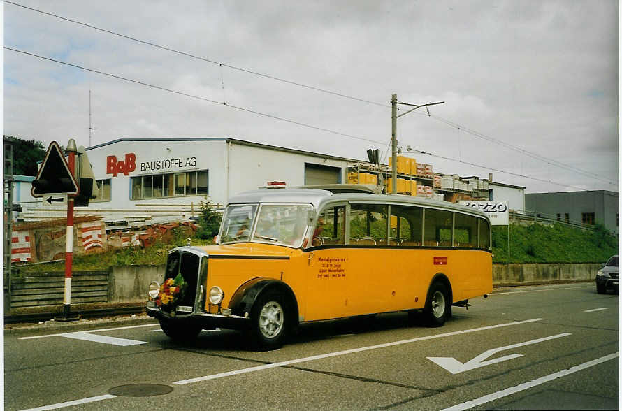 (077'122) - Jaggi, Gelterkinden - BL 80'810 - Saurer/Saurer (ex Mhlemann, Valchava; ex AVG Grindelwald; ex P 23'087) am 5. Juni 2005 in Bad Bubendorf, Talhuus