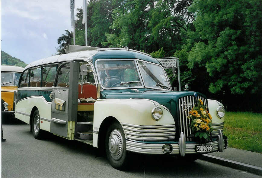 (077'209) - Studer, Nunningen - SO 20'720 - Saurer/FHS (ex Weber-Manser, Neuhausen; ex Weibel, Gerolfingen; ex Amstein, Willisau) am 5. Juni 2005 in Bad Bubendorf