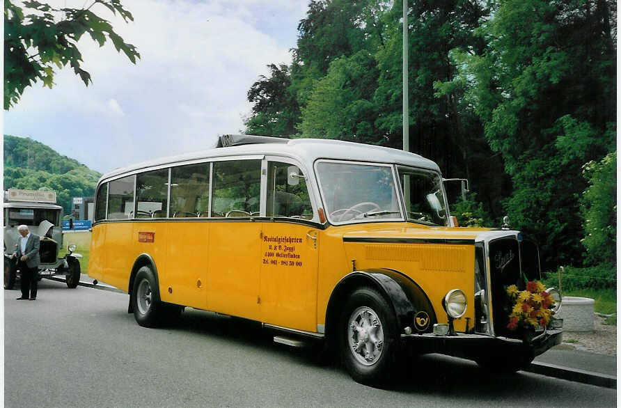 (077'211) - Jaggi, Gelterkinden - BL 80'810 - Saurer/Saurer (ex Mhlemann, Valchava; ex AVG Grindelwald; ex P 23'087) am 5. Juni 2005 in Bubendorf