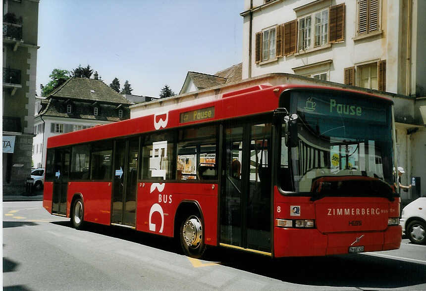 (077'722) - AHW Horgen - Nr. 8/ZH 687'450 - Volvo/Hess am 18. Juni 2005 beim Bahnhof Wdenswil