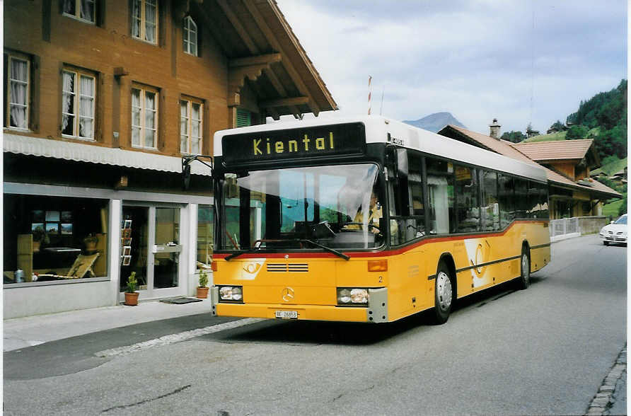 (078'018) - Portenier, Adelboden - Nr. 2/BE 26'853 - Mercedes (ex P 25'198; ex Anthamatten, Saas-Almagell) am 25. Juni 2005 in Kiental, Hotel Bren