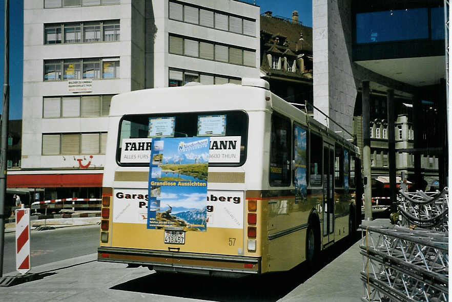 (079'337) - STI Thun - Nr. 57/BE 413'457 - Saurer/R&J am 12. August 2005 in Thun, Aarefeldplatz