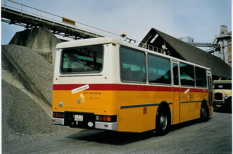 (079'828) - Leuenberger, Kirchberg - BE 70'492 - Saurer/Lauber (ex Niederer, Filzbach Nr. 11) am 27. August 2005 in Niederbipp, Saurertreffen