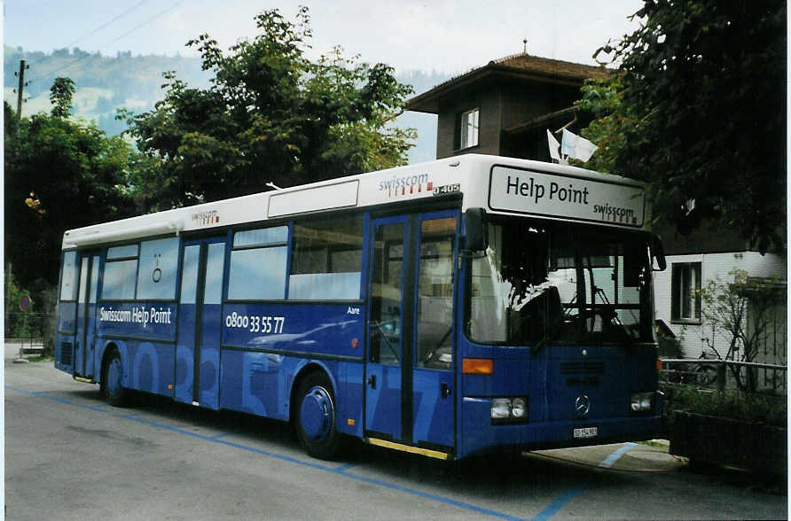 (080'224) - Swisscom, Worblaufen - SO 154'903 - Mercedes (ex VZO Grningen Nr. 26) am 3. September 2005 in Zweisimmen, Dorfplatz