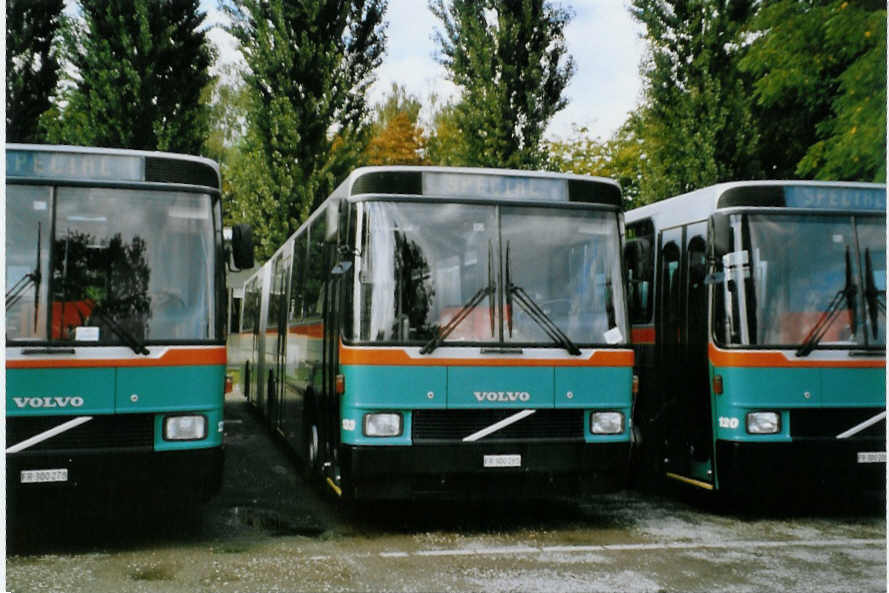 (080'335) - TPF Fribourg - Nr. 123/FR 300'265 - Volvo/Hess (ex GFM Fribourg Nr. 123) am 10. September 2005 in Thun, Lachenwiese