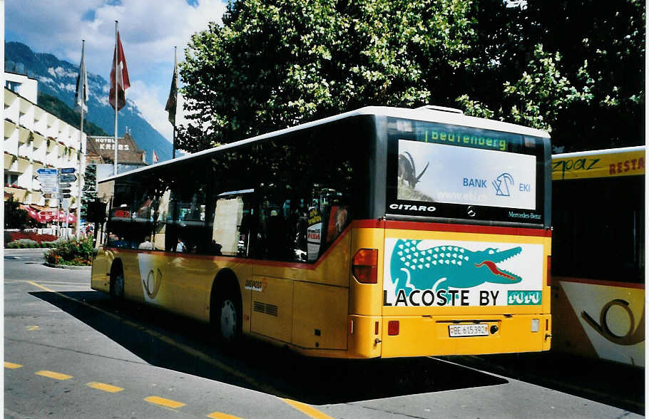 (080'528) - PostAuto Berner Oberland - BE 615'392 - Mercedes (ex P 25'382) am 25. September 2005 beim Bahnhof Interlaken West