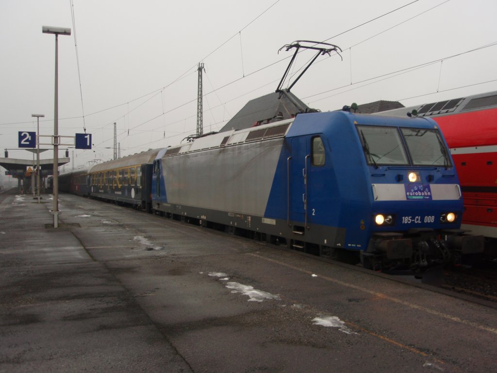 185 CL-008 als RE 13 Ersatzverkehr der eurobahn nach Mnchengladbach Hbf in Hamm (Westf.). 06.02.2010