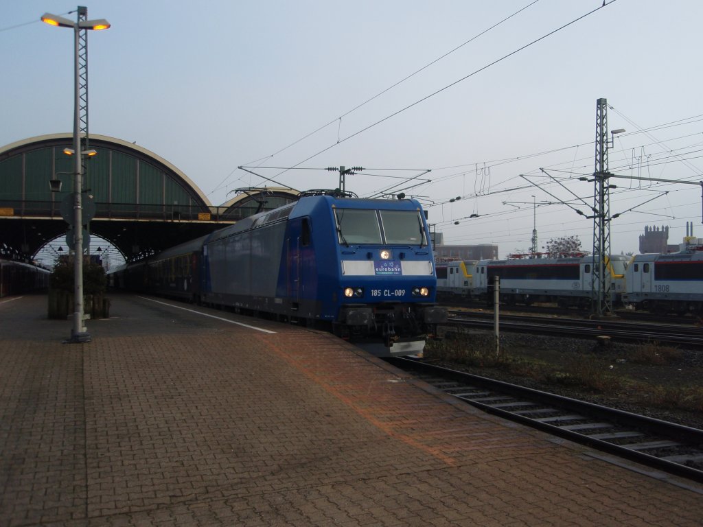 185 CL-009 als RE 13 Ersatzverkehr der eurobahn aus Hagen Hbf in Mnchengladbach Hbf. 06.02.2010