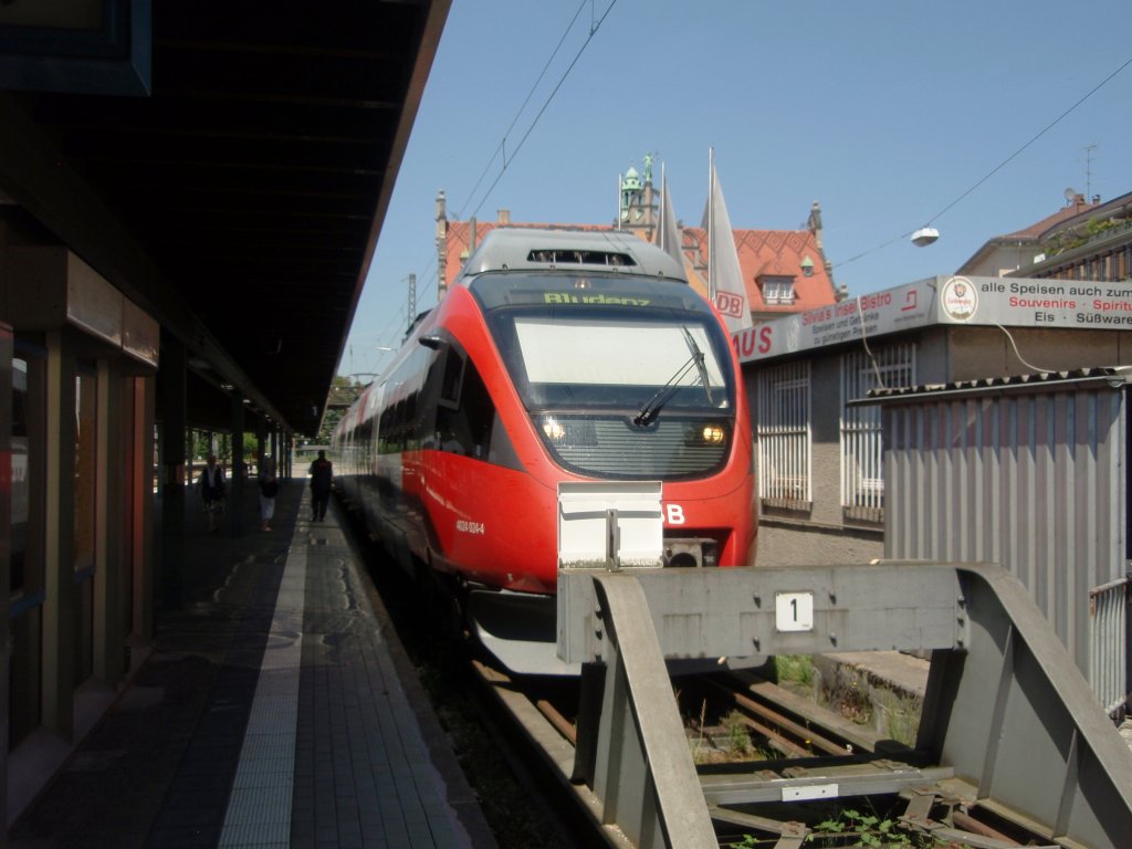 4024 524 der BB als REX nach Bludenz in Lindau Hbf. 12.07.2011