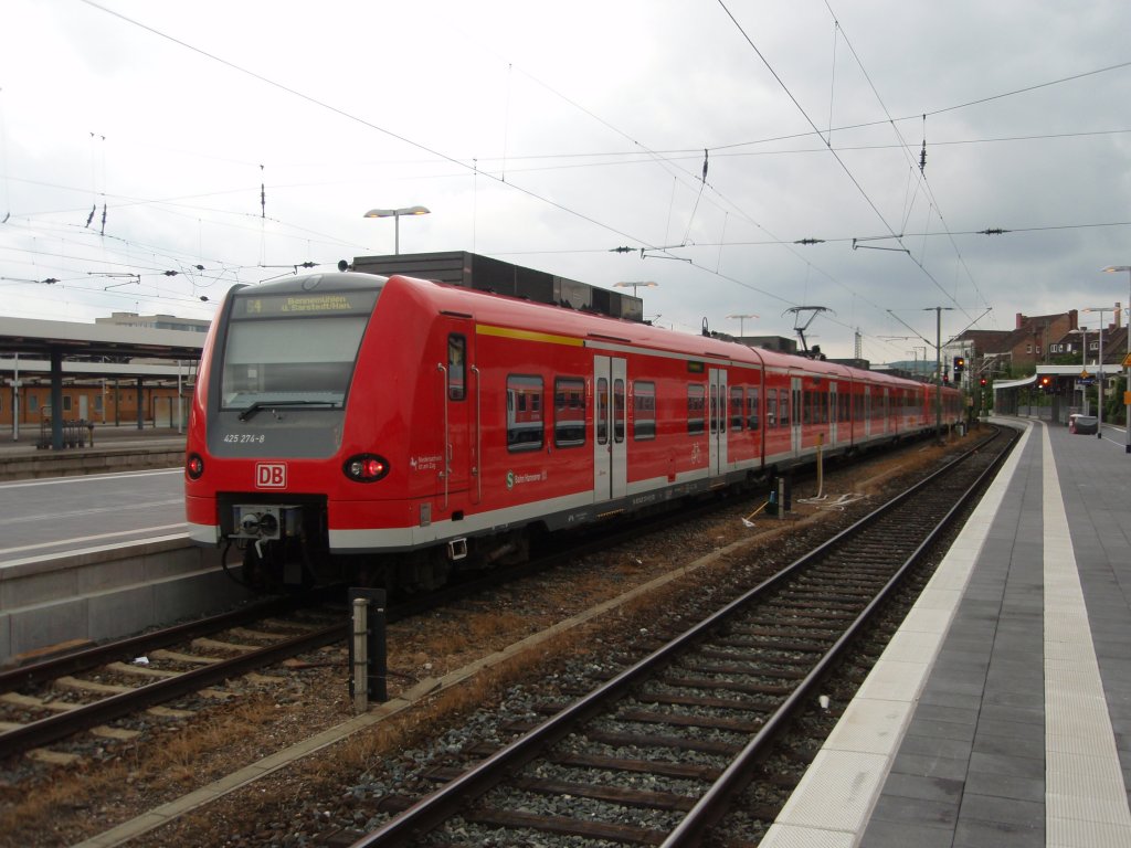 425 274 als S 4 nach Bennemhlen in Hildesheim Hbf. 11.07.2009