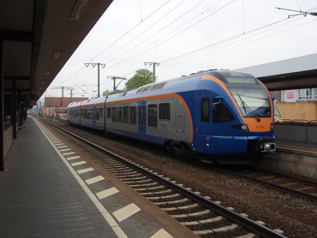 427 502 der Cantus Verkehrsgesellschaft als R5 nach Kassel Hbf in Fulda. 04.05.2013