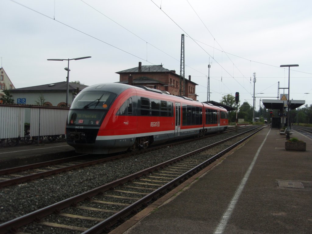 642 575 als RB nach Pleinfeld in Gunzenhausen. 03.08.2011