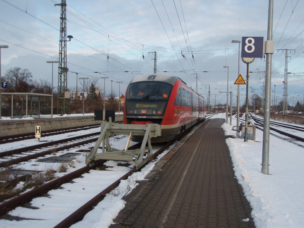 642 698 als RB 26 nach Tangermnde in Stendal. 09.02.2013