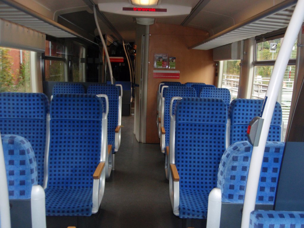 Der Innenraum eines VT 641. 10.10.2009