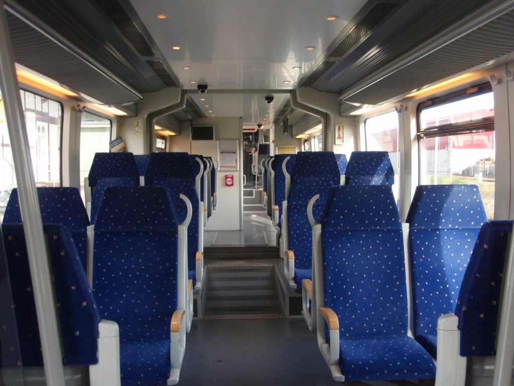 Der Innenraum eines VT 643 der eurobahn. 20.10.2010