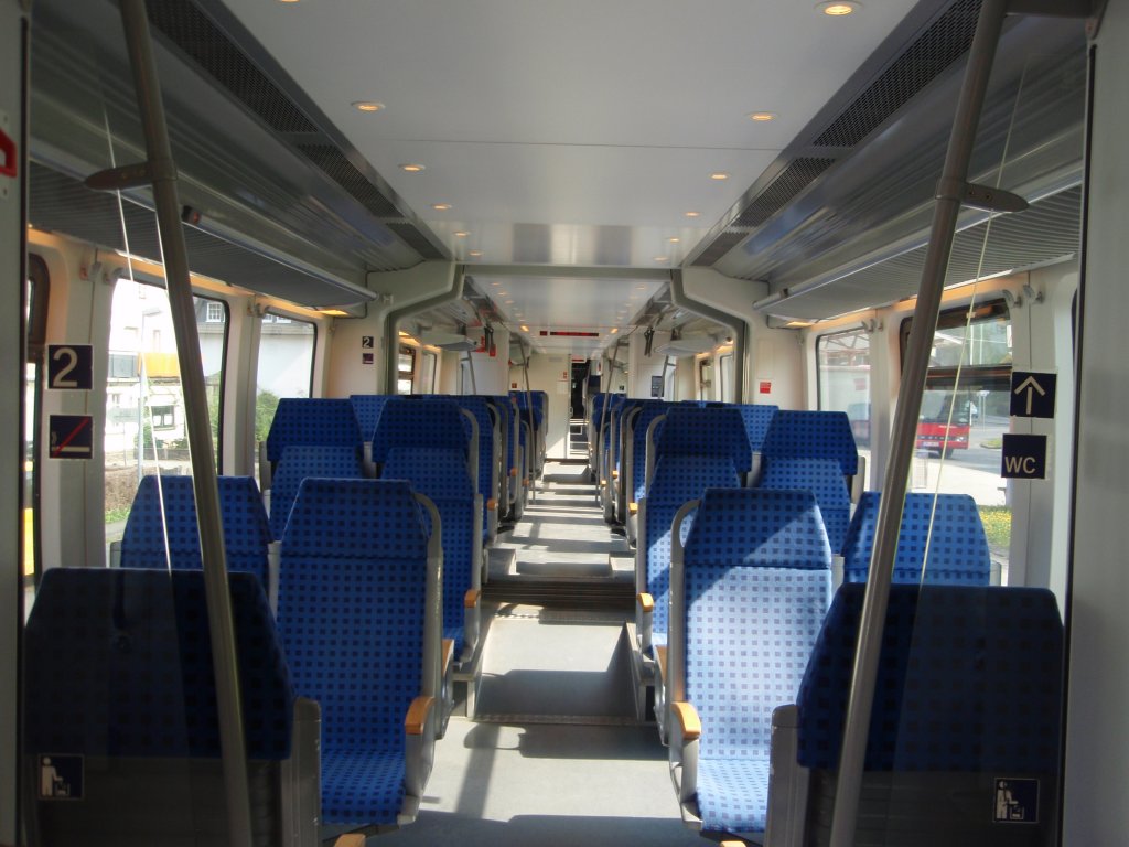 Der Innenraum eines VT 643. 23.04.2011