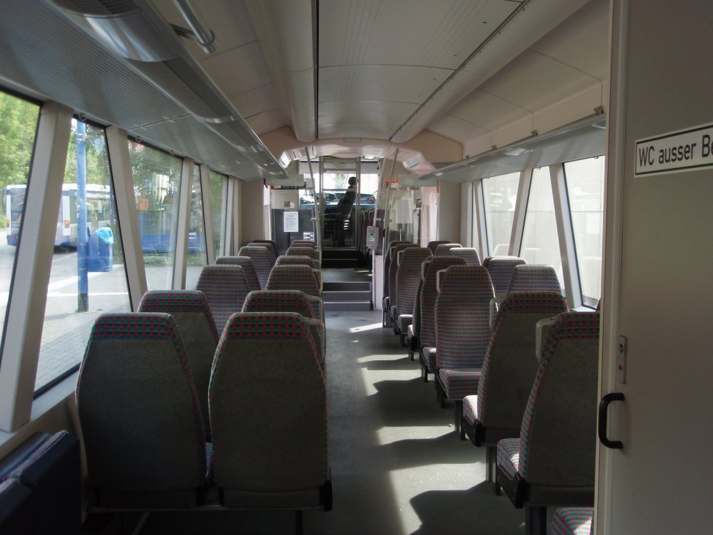 Der Innenraum eines VT 650 der Wrttembergischen Eisenbahn-Gesellschaft. 14.08.2010
