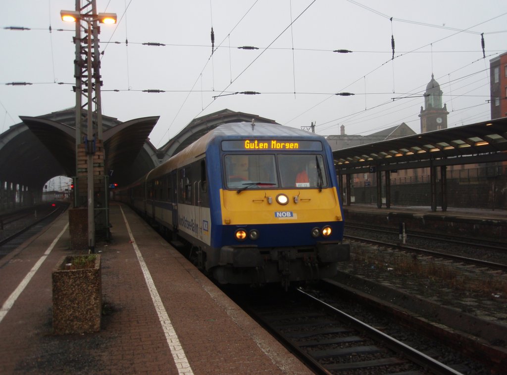 Ein Wittenberger Steuerwagen der Nord-Ostsee-Bahn als RE 13 Ersatzverkehr der eurobahn nach Mnchengladbach Hbf in Hagen Hbf. 07.02.2010