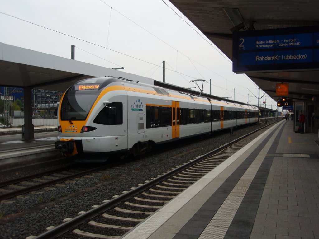 ET 5.05 der eurobahn als RB 69 nach Mnster (Westf.) Hbf in Bielefeld Hbf. 15.05.2010