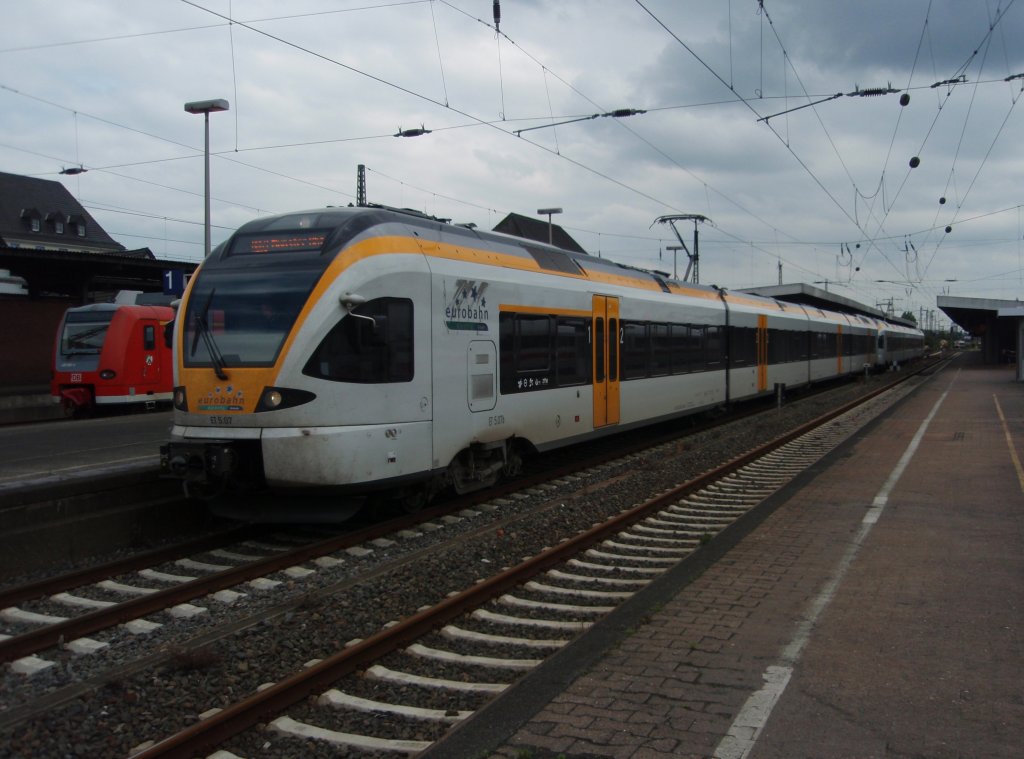 ET 5.10 der eurobahn als RB 69 Bielefeld Hbf - Mnster (Westf.) Hbf in Hamm (Westf.). 07.06.2009